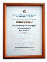 Urkunde Bundessieger